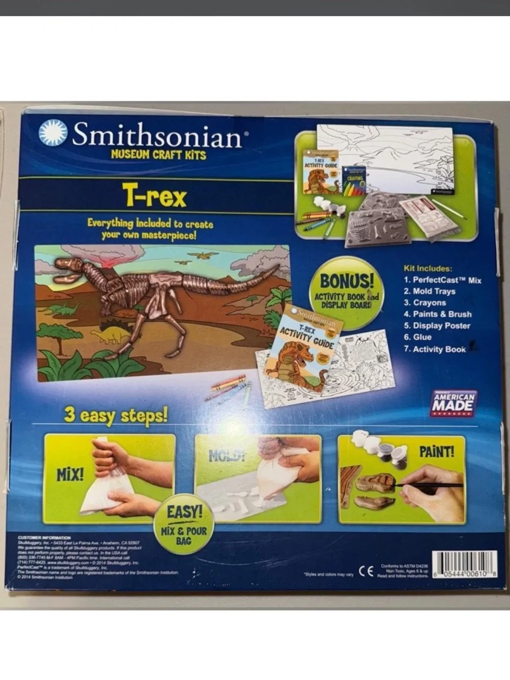 $7 T-rex Museum Craft Kit - Brown Dinosaur Model $7 WHEN BUNDLED WITH 3 OR MORE